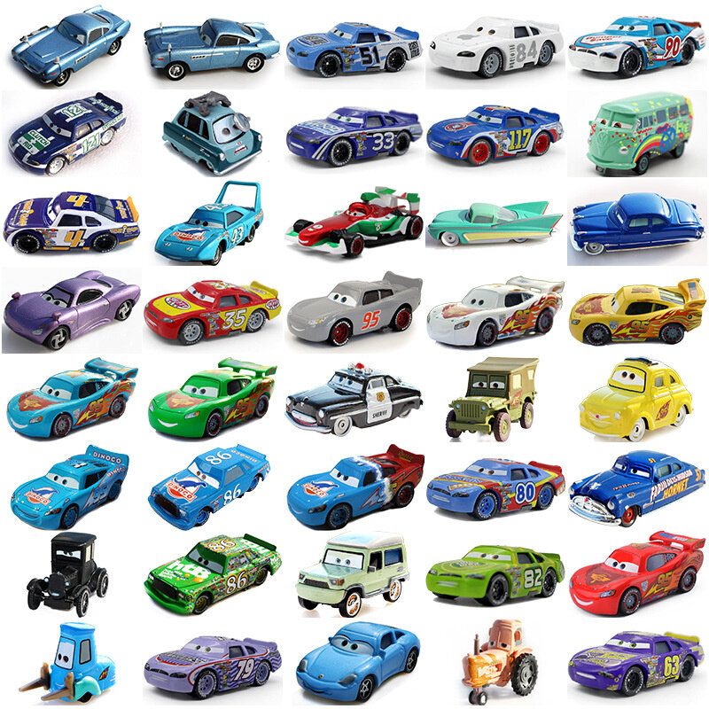 Disney-Alloy Metal Model Car for Children, Lightning, McQueen, Pixar Cars, Mater, Dinoco, Jackson, Tempestade, Axelrod, Aviões, Presente para Meninos, Brinquedo Novo