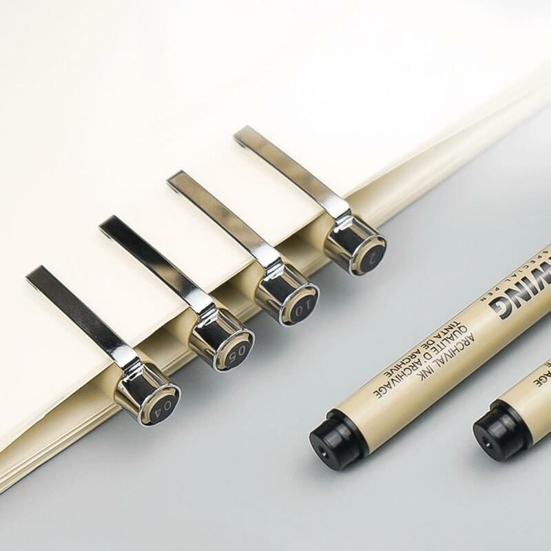 Waterproof Needle Pen Type Design Set, Design Fineliner, 12 larguras de linha diferentes para artistas, ilustração e esboços
