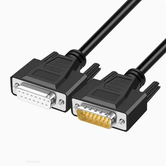 DB15 Data Cable DB15 Male To Female 15-pin Connector 2 Rows Of 15-Pin Serial Port Parallel Cable