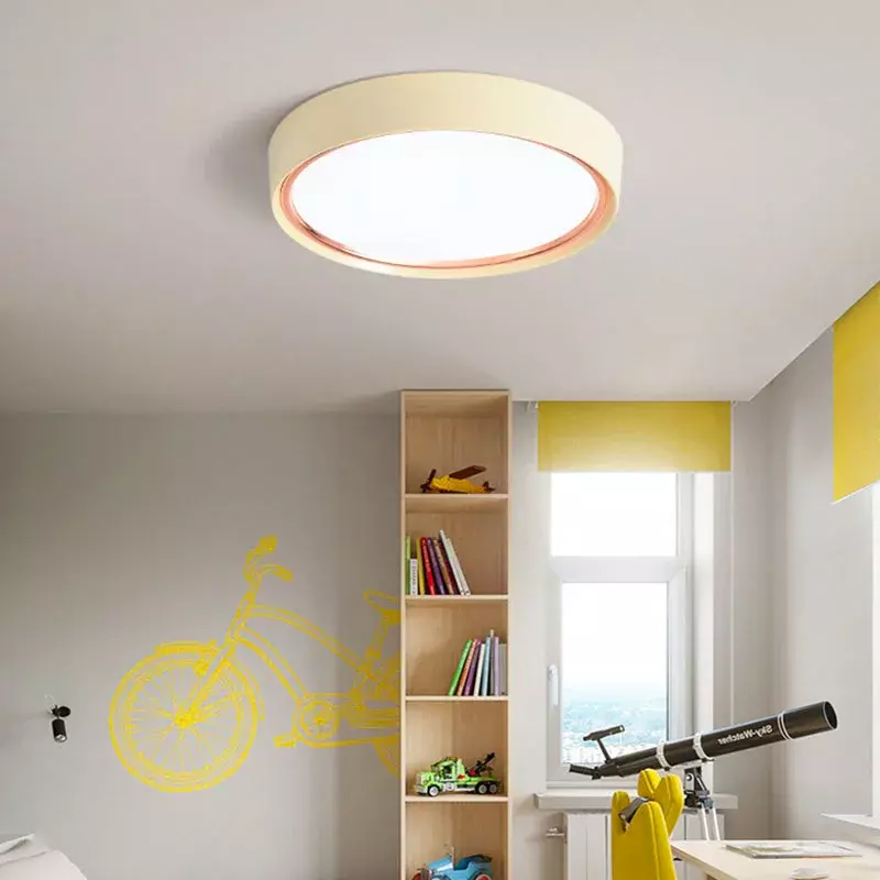Modern LED Round Teto Lâmpadas para Decoração de Casa, Luminária, Sala, Quarto, Sala de Estudo, Estilo Macaron