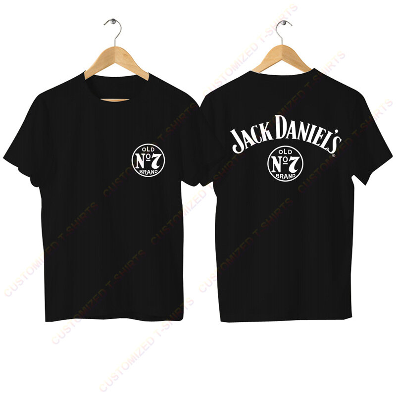 Kaus pria 2024 kaus Jack Whiskey kasual atasan olahraga kebesaran grafis Daniel nyaman bersirkulasi S-3XL Streetwear