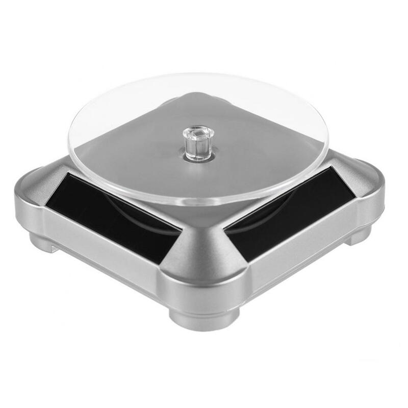 Supporto per giradischi rotante automatico collana braccialetto orologio Display vetrina solare supporto girevole per giradischi espositore per gioielli