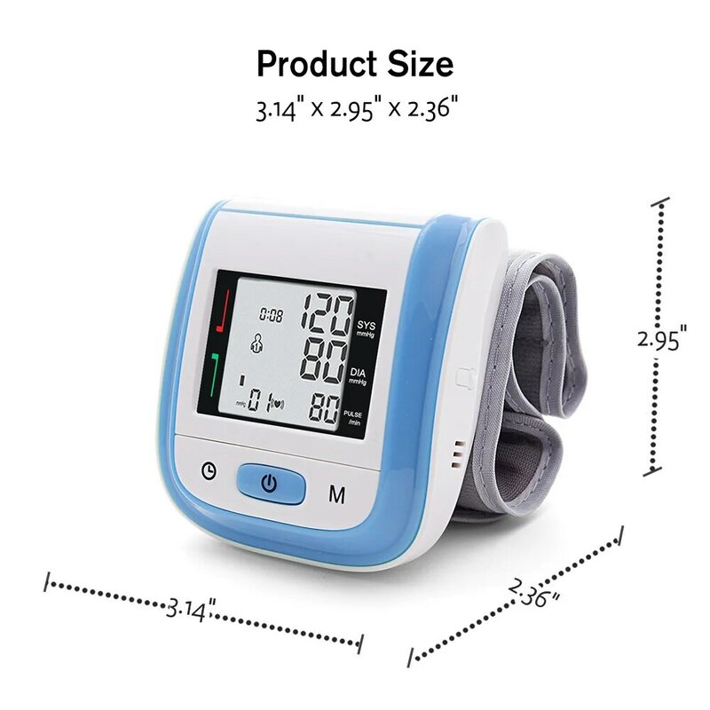 Oxímetro PR para la yema del dedo, termómetro para bebé, esfigmomanómetro de muñeca, Monitor de presión arterial, herramienta de salud familiar, 3 piezas