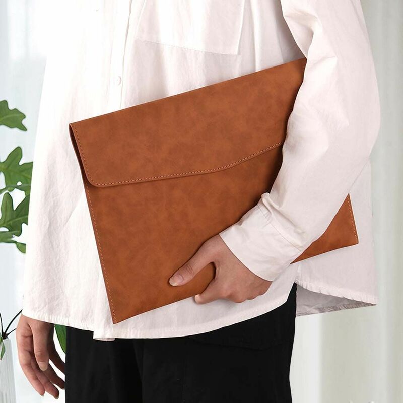 High-Grade Large Capacity Tablet Bag Filing Products Business Handbag PU Leather Folder Document Organizer Bag Laptop Bag