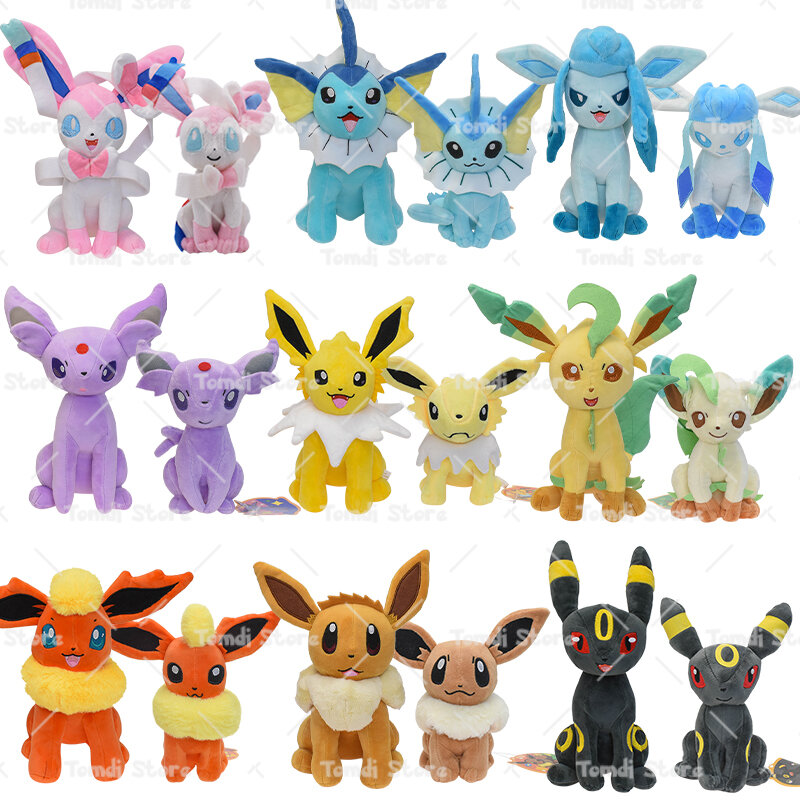 Pokémon Anime Soft Stuffed Toy, Eevee, Jolteon, Vaporeon, Flareon, Sylveon, Eevee, Leafeon, Glaceon, Espeon, Umbreon