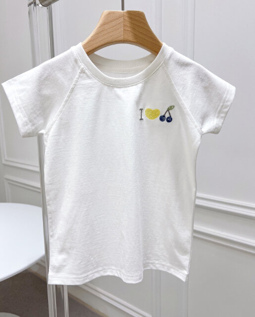 24ss Kids T Shirts and Skirts Clothing Sets Brand Design Girls Cute Flower Print Short Sleeve Tees and Flower Print Skirts