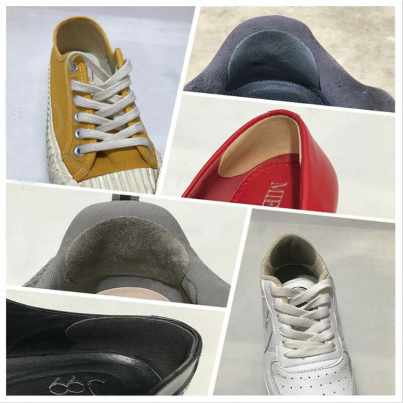 4PCS Palmilhas Heel Repair Subsidy Sticky Shoes Hole Sneaker Forrado Com Anti-Wear Após Calcanhar Stick Foot Care Pad Palmilhas para sapatos