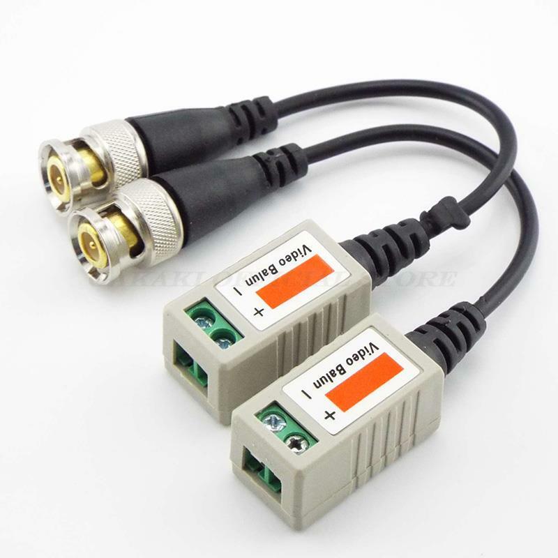 Conector da câmera do sinal vídeo Cat5 UTP torcida BNC CCTV Balun transceptores passivos UTP Balun cabo BNC
