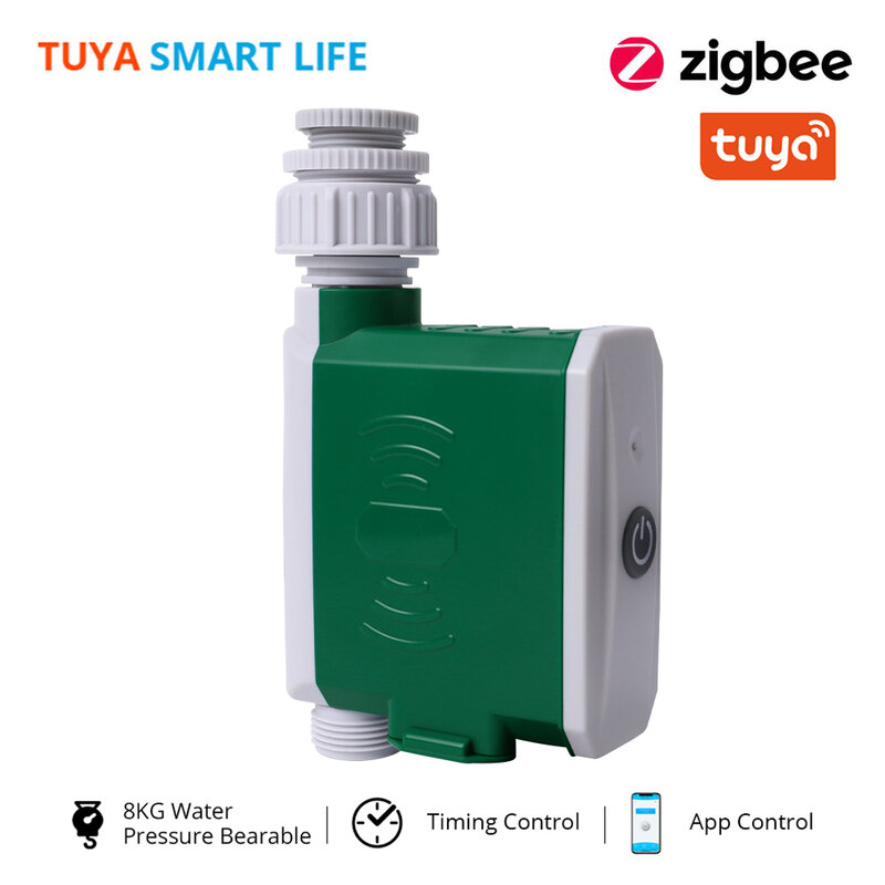 Zigbee-sistema de riego inteligente para jardín, temporizador de riego para exteriores, Control remoto por aplicación, Tuya