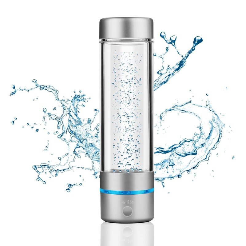 Hydrogen Sport Water Bottle, Professional Hydrogen-Rich Water Generator with SPE and PEM, 320ml 5000PPB Dual Mode Hydrogen Water