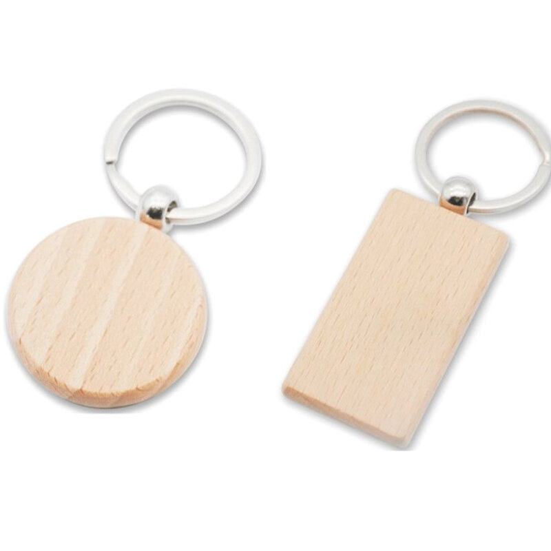 Leere Holz anhänger ID graviert Schlüssel bund Home Auto Innendekoration DIY Windspiel Schlüssel ringe Anhänger Geschenke für Familien eltern