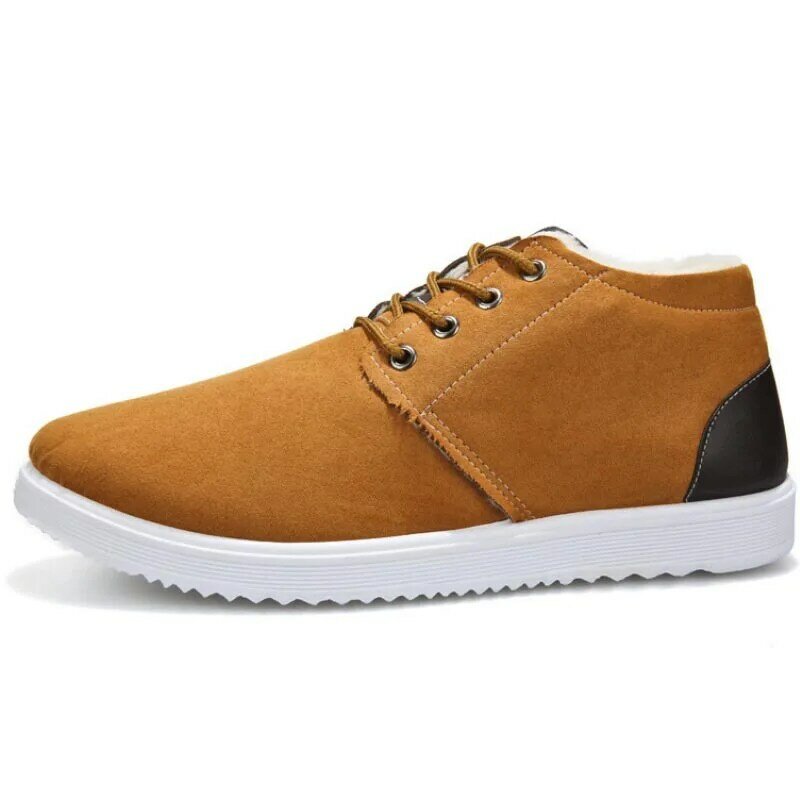 Light Warm Cotton Shoes for Men Winter Shoe Suede Men Sneakers 2022 New Thicken Plush Comfort Lace-up Footwear Zapatos De Hombre