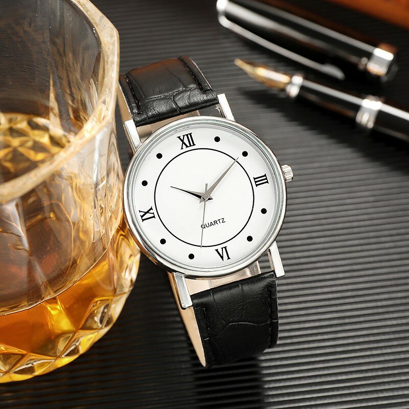 Simple Fashion Casual Quartz Watch Business Watch Men Luxury 2023 Leather Strap Wrist Watches for Men Relojes Para Hombre
