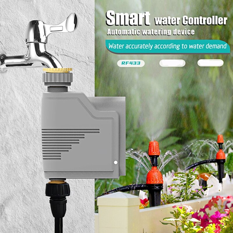 ZigBee Wifi Garten Bewässerungs timer Smart Sprinkler Tropf bewässerungs system eingebauter Wasser durchfluss Rekorder Wasser regler