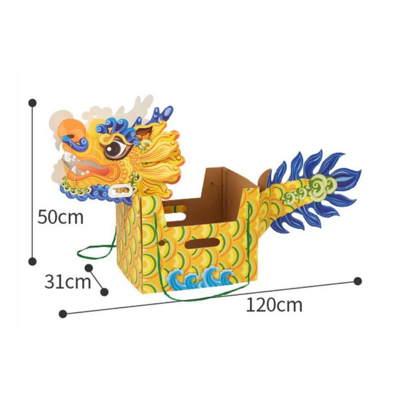 Dragão de papel 3D para o ano novo chinês, Dragon Boat, Brinquedos Festival