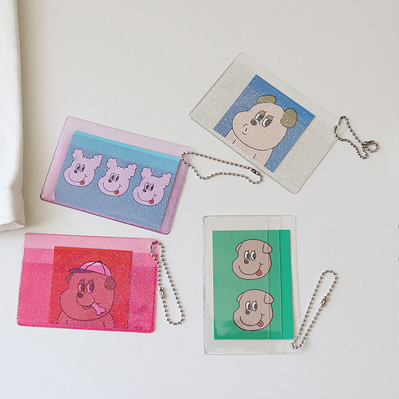 Transparentny damski torba z pcv Mini portfel etui na karty kredytowe przeźroczysty portfel damski portmonetka
