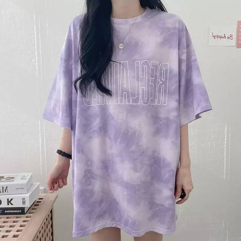 Women's T-shirt Graphic Long Summer Outfit Short Sleeve Top Female Clothing Sales Elegant Korean Reviews Clothes Y2k Trending