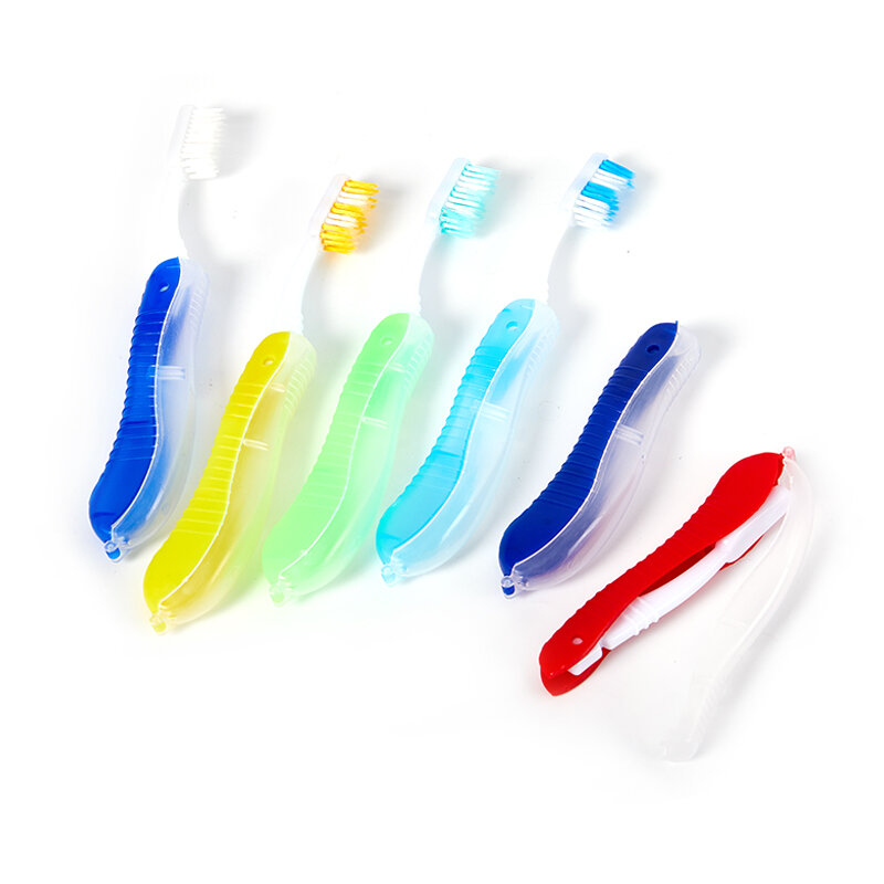 Personalidade dobrável escova de dentes macia portátil viagem descartável acampamento caminhadas ao ar livre escova de dentes dente ferramenta limpeza oral