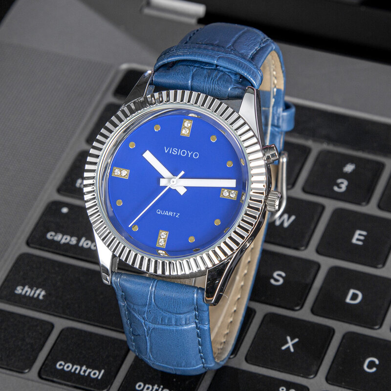Немецкие говорящие часы с будильником, дата и время разговора, синий циферблат