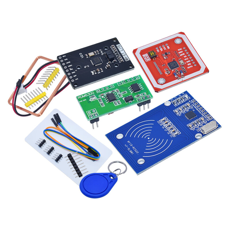 Módulo RFID com etiquetas SPI escrever e ler para Arduino Uno 2560, RC522, MFRC-522, RDM6300, S50, 13,56 MHz, 125Khz, 6cm