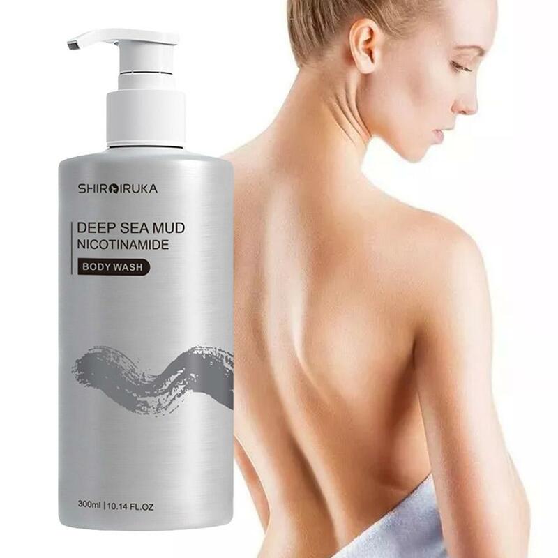 Shower Gels Nicotinamide Deep Sea Mud Refreshing Cleaning Fragrance Moisture Body Lasting Lotion Wash Bath 300ml D6A1