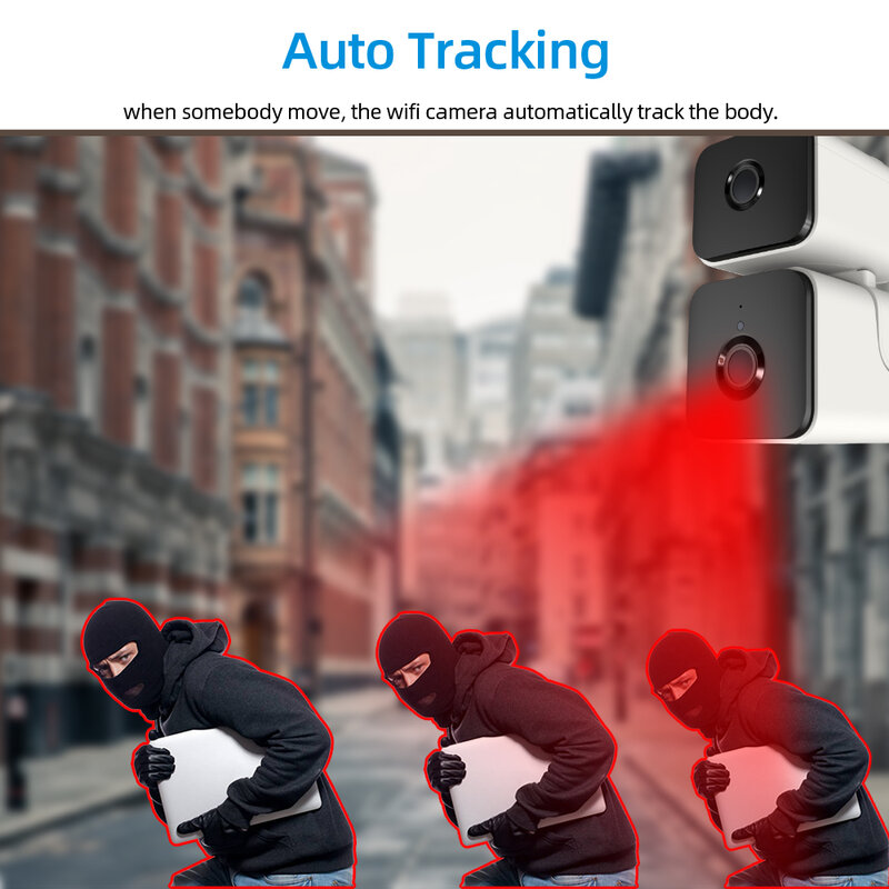 Tuya Dual Lens Wifi Ptz IP-Überwachungs kamera Auto Tracking Home Baby phone Smart Life 4k drahtlose CCTV-Video überwachungs kamera