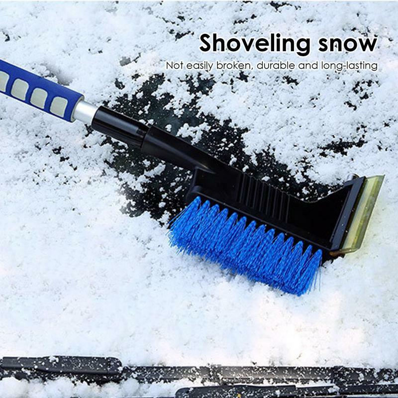 Pá de neve do carro universal com neves destacáveis, escova durável, limpeza do pára-brisa, ferramenta de raspagem, design inovador