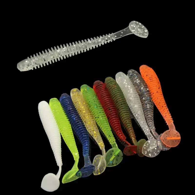 Conjunto de 10 iscas de silicone macio, 4,5 cm, 6cm, 7cm, jigging wobblers, swimbaits artificiais para pesca da carpa