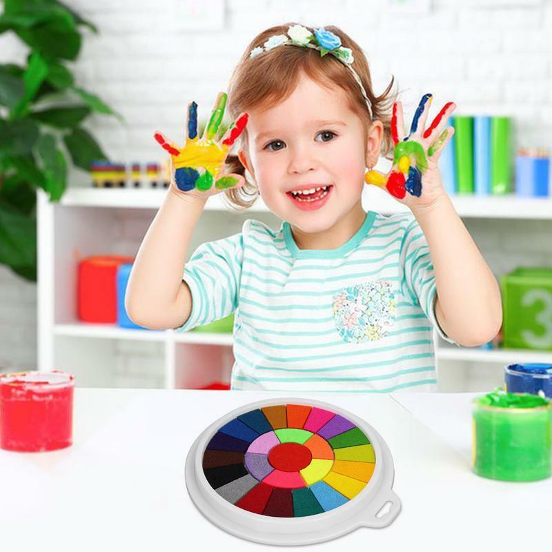 Kids Finger Painting Kit Funny Painting Supplies Non-Toxic Washable Finger Children's Early Education Painting Supplies Portable