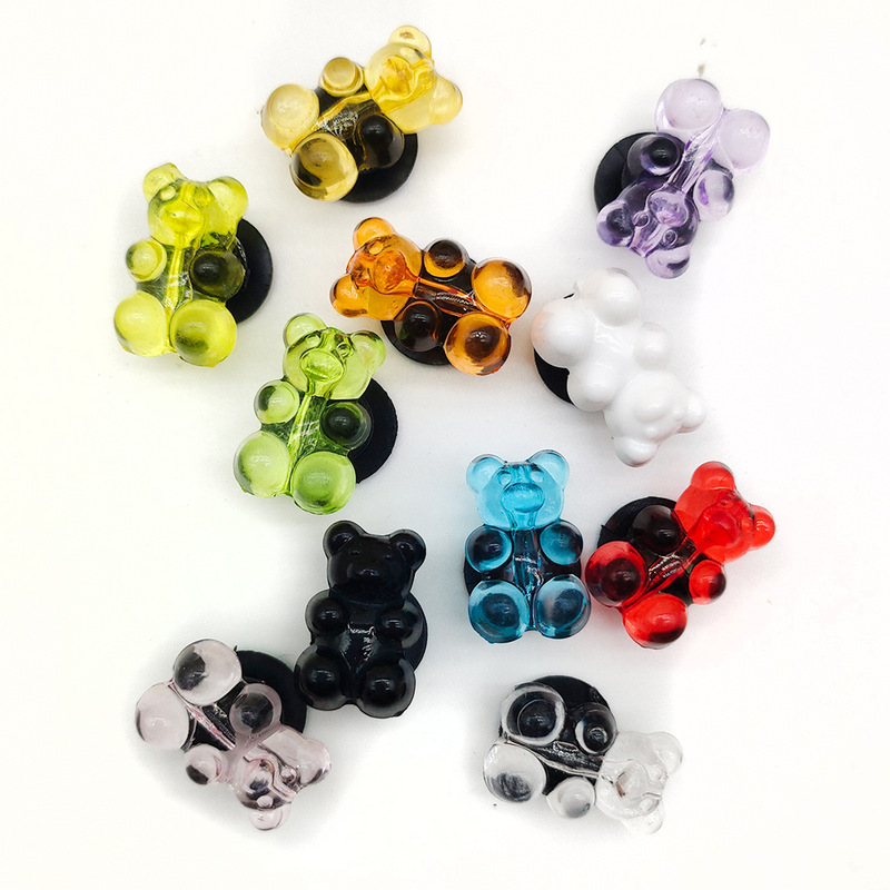 1-22Pcs Cute Crystal Bear Shoe Button Charms Kids Shoe Buckle Accessories For Wristband Shoe Decorations Gifts