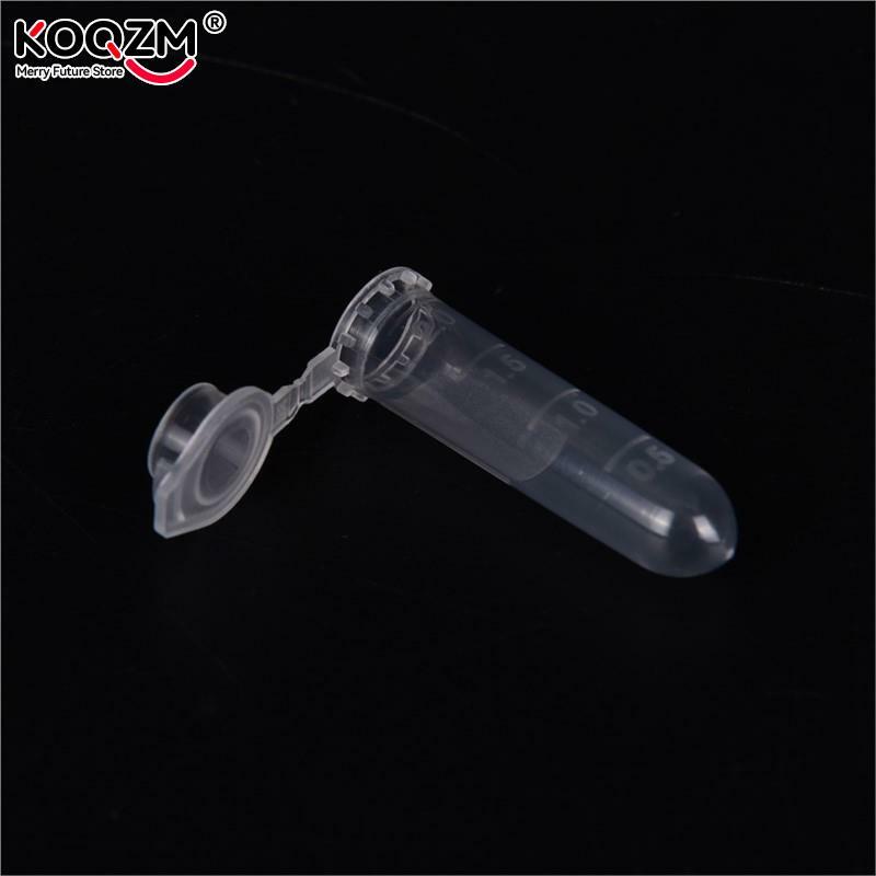 100Pcs Micro Centrifuge Tube Test Tubing Vial Clear Plastic Vials Container Snap Cap For Laboratory Sample Specimen Supplies 2ML