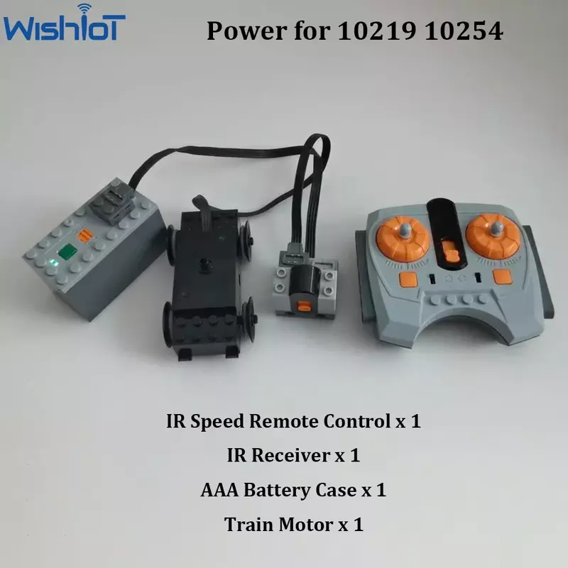 Kit de Motor de tren técnico MOC 88002, compatible con legoeds 10219 10254 IR Speed receptor de Control remoto 8879 8884