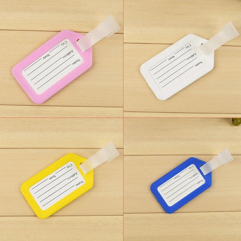 Luggage Tag Plastic Baggage Tags Women Men Boarding Shipping Suitcase ID Address Name Holder Bag Label Travel Accessory