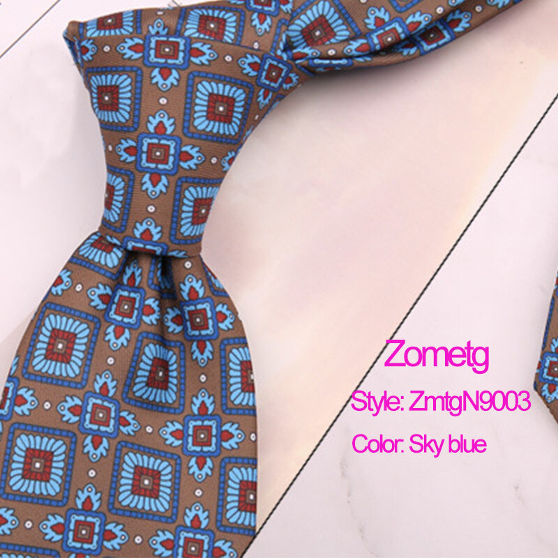 Zometg aught-Cravates imprimées pour hommes et femmes, cravates de la présidence, mode masculine, 9cm