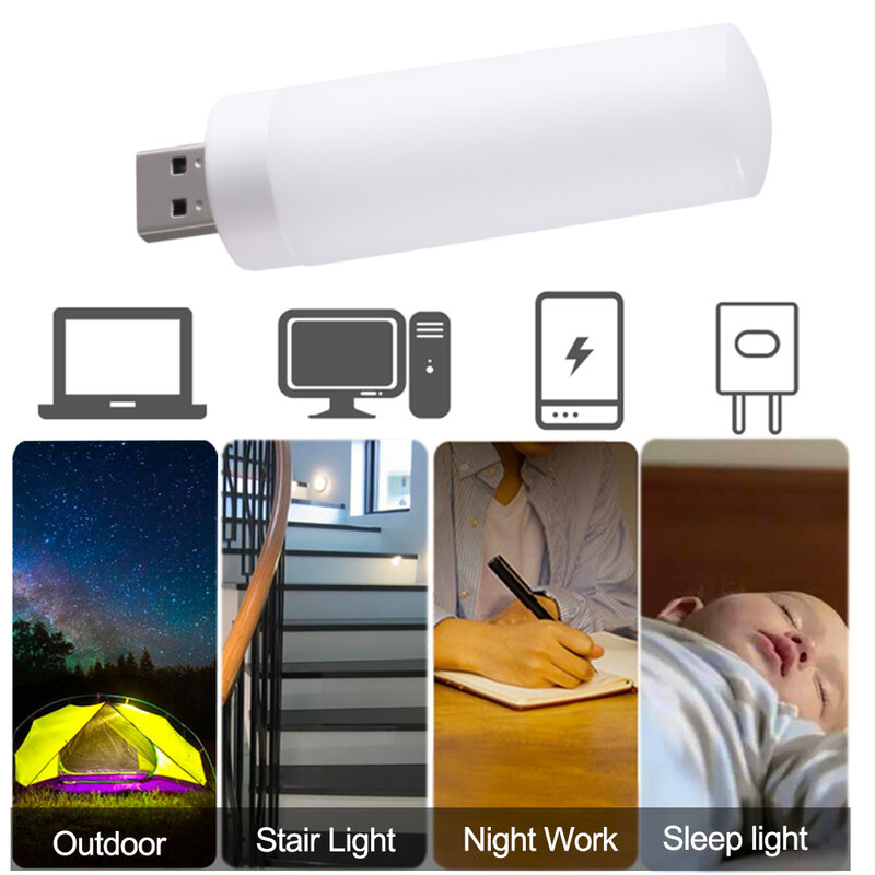 Luz LED de ambiente USB, luces de vela intermitentes de llama, lámpara de libro para banco de energía, iluminación de Camping, luz de efecto de encendedor de cigarrillos
