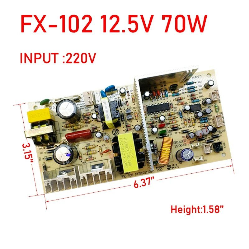 FX-102 12,5 V Красный борт питания для винного шкафа, материнская плата, источник питания, аксессуары для холодильника 220V 70W PCB121110K1