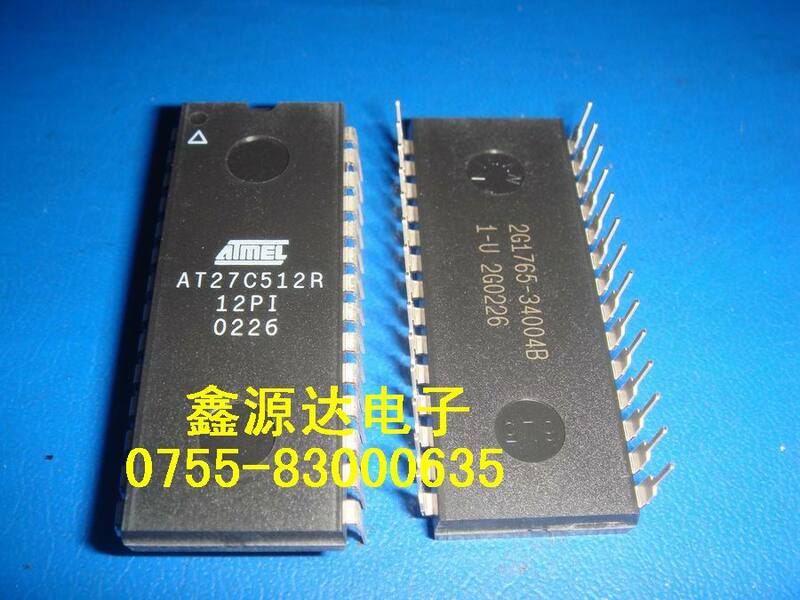 Pantalla de impresión de chip genuino, 5 piezas, AT27C512R-12PI, AT27C512R