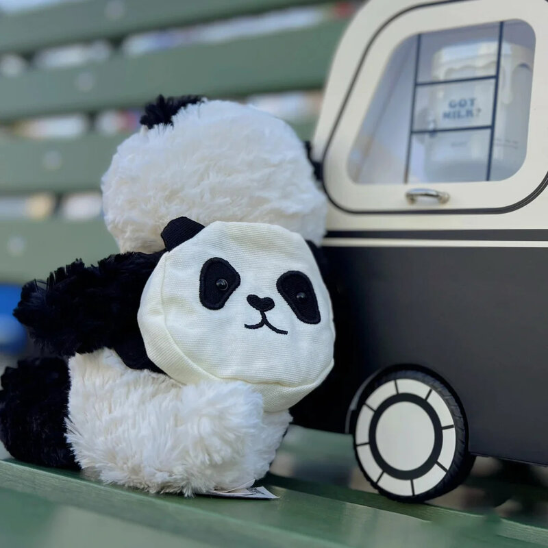 Panda en peluche avec sacs à dos de 25cm, mignon Animal en peluche, cartables d'école, Kawaii, maternelle, 2023