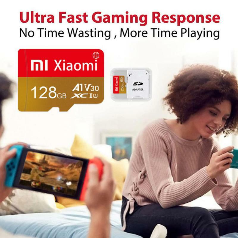 Mijia การ์ดหน่วยความจำ Xiaomi ความเร็วสูงการ์ดหน่วยความจำ SD 2TB 1TB 128GB 256GB 64GB Micro SD TF แฟลชการ์ดสำหรับ Nintendo switch/lite