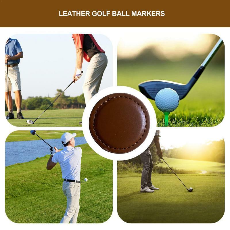 Penanda bola Golf, penanda posisi datar magnetik untuk bola Golf, kipas olahraga, peralatan Golf, penanda tahan aus untuk latihan Golf