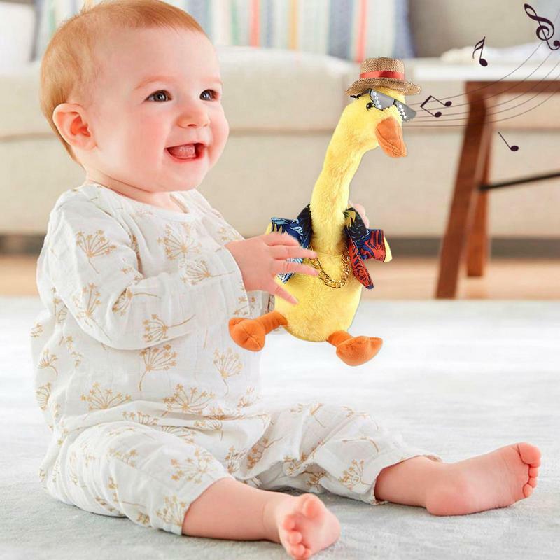 Lovely Dancing Duck Talking Toy Sound Record Repeat Doll Cute Duck Kids Education Toys Home Party Decoration