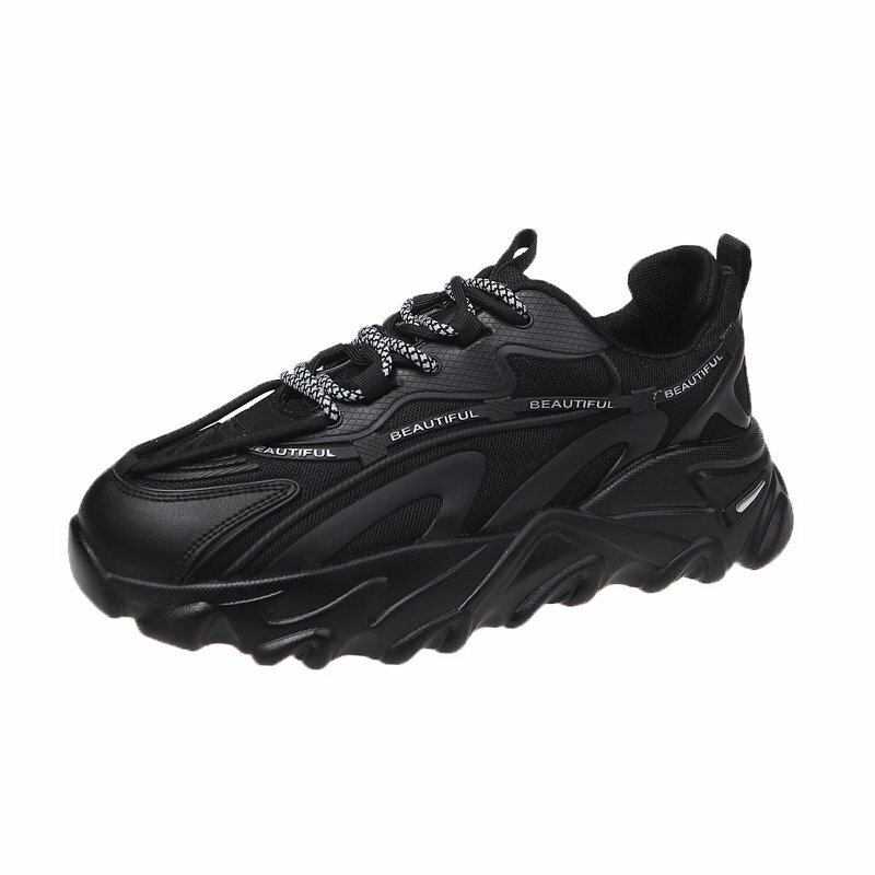 Zapatos de papá de Corea del Sur para mujer, zapatillas informales versátiles Ins Tide, con suelas gruesas Retro, bloque de Color, estrella, deportivas, cómodas, 2022