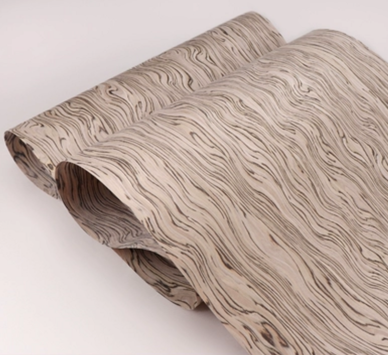 L:2.5meters Width:580mm T:0.25mm Tech Silver Rail Wood 390N Handmade Veneer Decoration High End Fashionable Wood Veneer