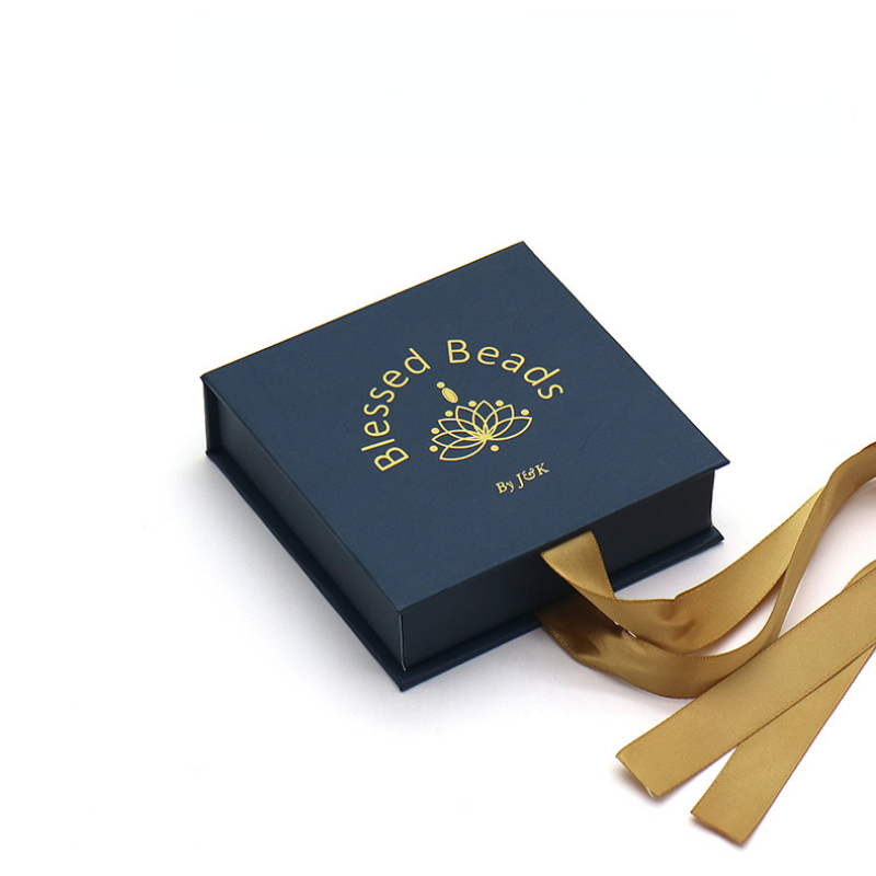 Pudełko kartonowe dostosowane wstążka łuk książka typu flip box bransoletka pakowanie pudełek magnetycznych logo na zamówienie