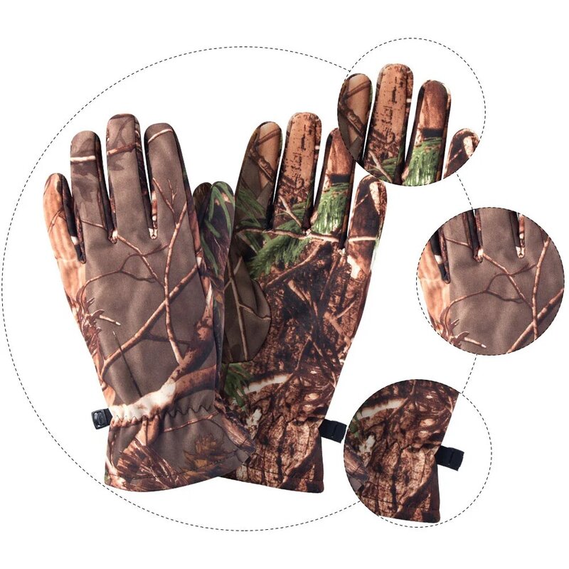 Handschoenen Jagen Camo Mannen Jeugd Camouflage Voor Wol Lichtgewicht Schietjongens Boogschieten Outdoor Uitrusting Volle Vinger