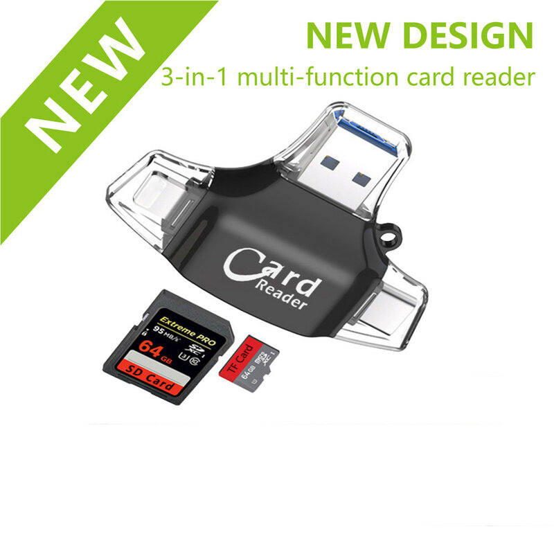 Lector de tarjetas de memoria SD, micro adaptador, tarjeta sd tipo C OTG, adaptador para iphone, Samsung, MacBook