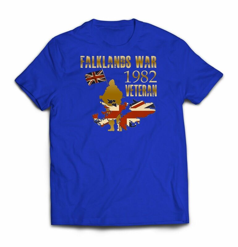 Camiseta estampada Vintage de Falklands War Veteran para hombre, Camiseta de algodón Premium de manga corta con cuello redondo, S-3XL