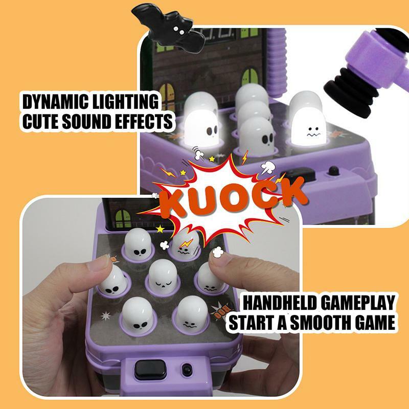 Mainan palu listrik pemukul interaktif, mainan latihan pendidikan dini dengan pencahayaan dinamis untuk Paskah