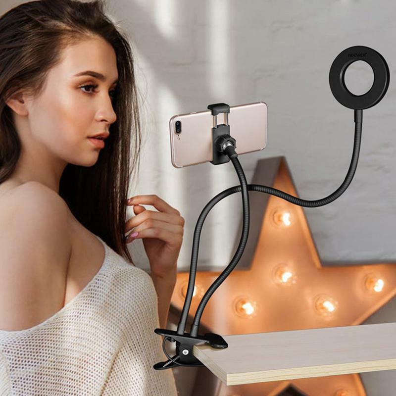 Selfie Live-Beleuchtung LED-Füllring Licht mit Telefon halter f/Fotostudio Youtube Live-Streaming Make-up-Lampe USB-Clip-Ständer