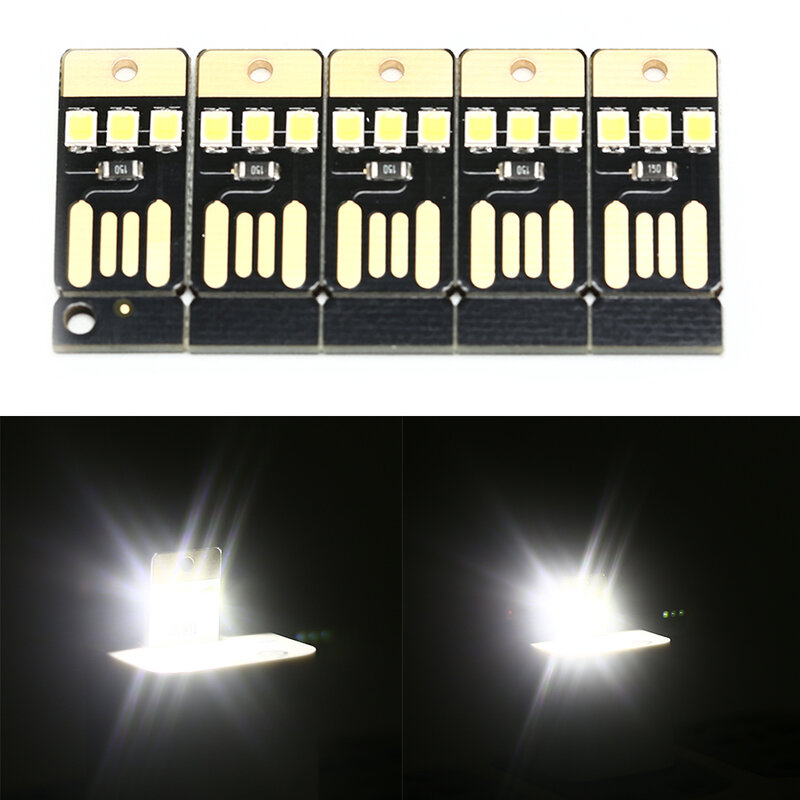 5 Mini Bỏ Túi USB LED Móc KHóa Đèn Ngủ 0.2W USB LED Đèn Sách Dành Cho Laptop máy Tính Powerbank Đèn Ngủ